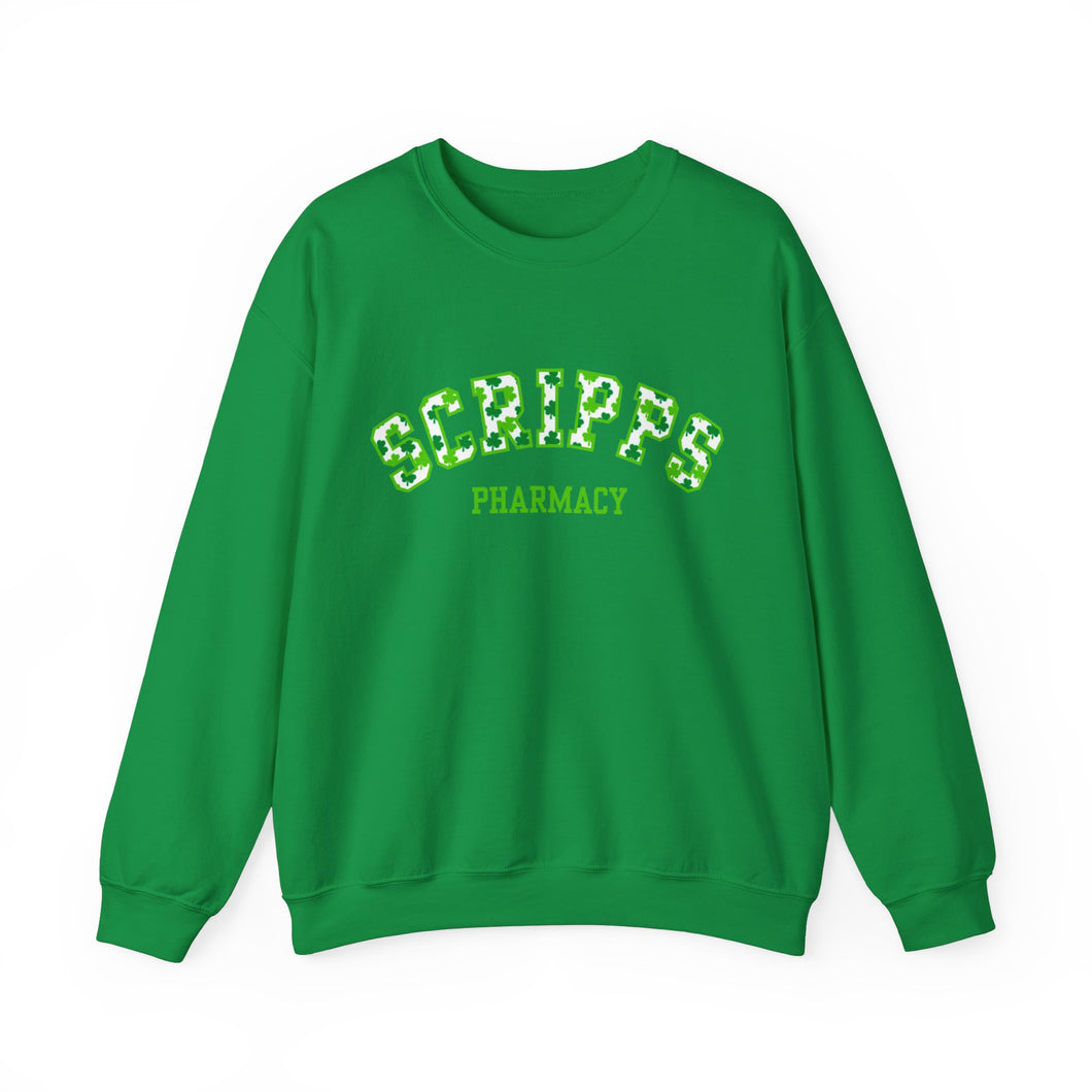 Scripps Pharmacy Department 🍀 St. Patrick’s Day Crewneck Sweatshirt