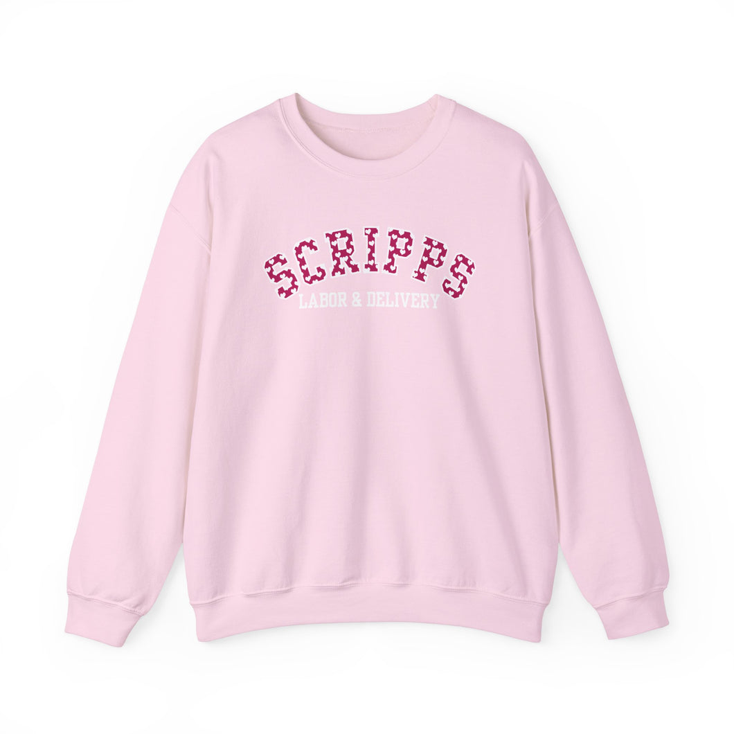 Scripps Labor & Delivery Valentine ❤️ Crewneck Sweatshirt