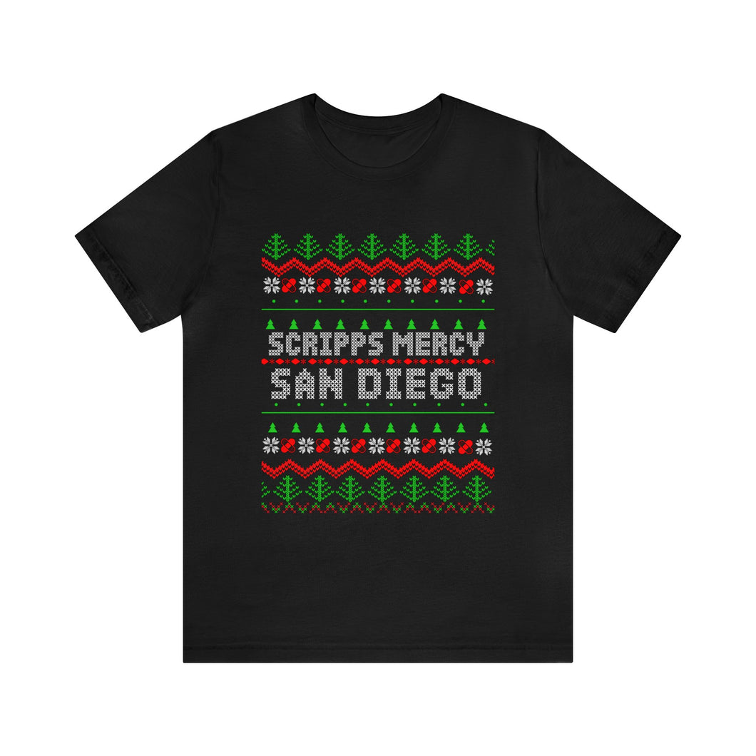 Mercy San Diego Christmas Sweater Tee 🎄