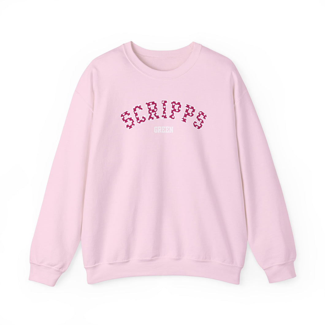 Scripps Green Valentine ❤️ Crewneck Sweatshirt